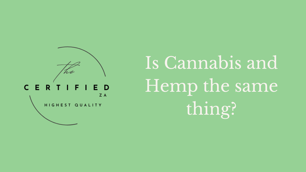 is cannabis and hemp the same thing?